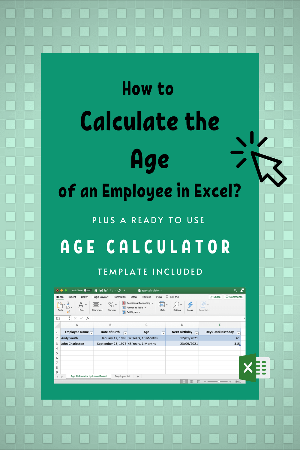 How to Calculate the Age of a Person in Excel (With Free Age