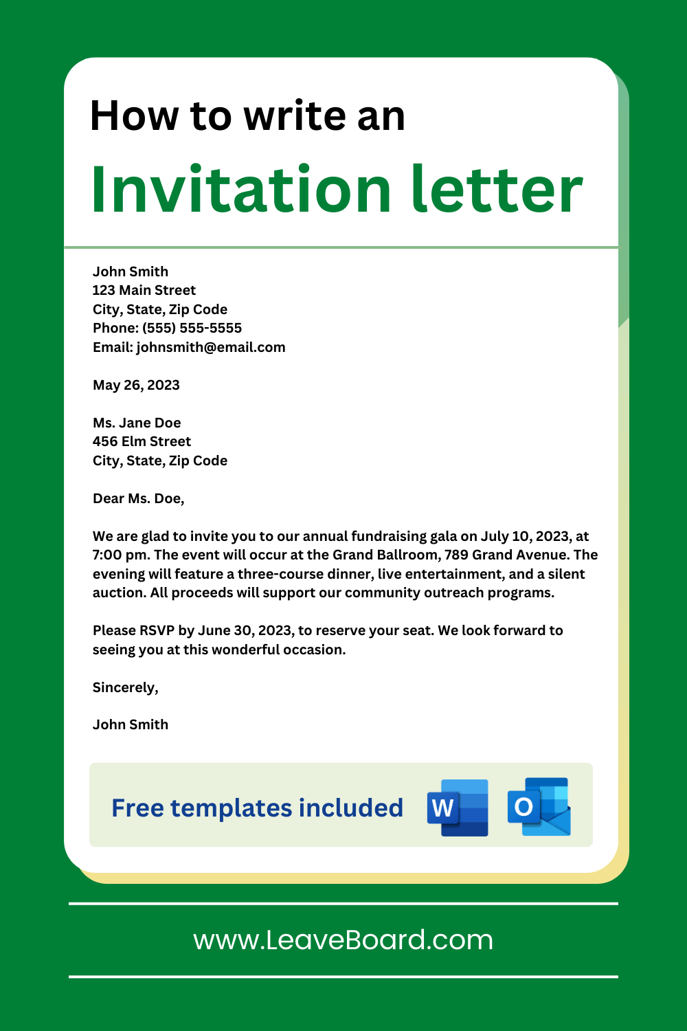 Types Of Invitation Letter For Party Infoupdate