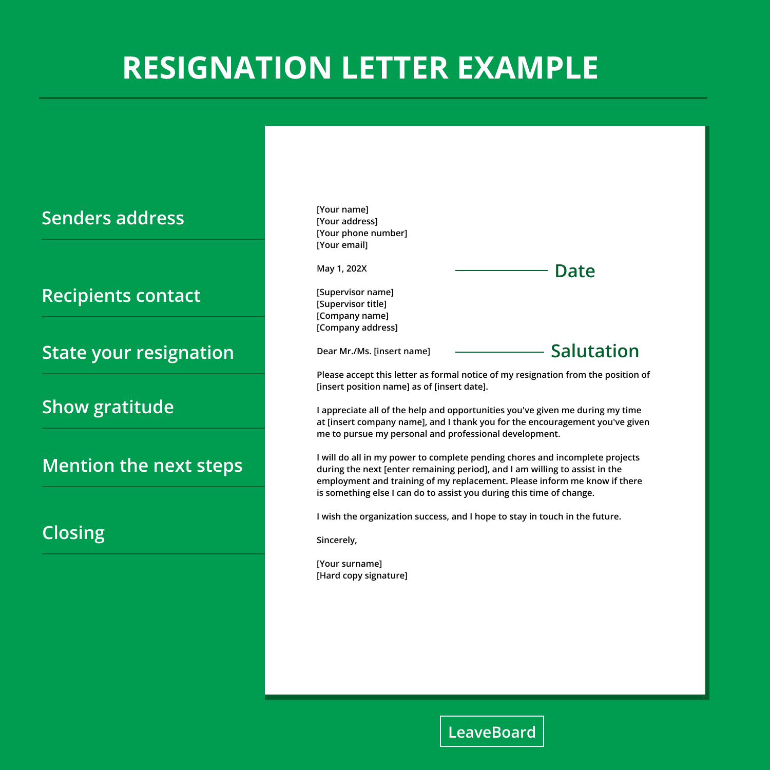 simple resignation letter format in word